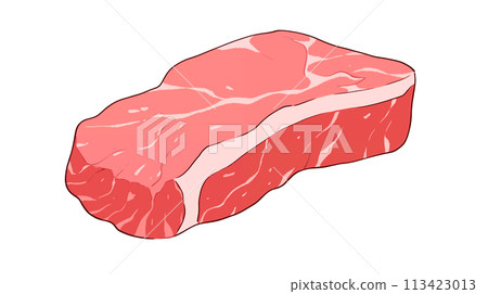 Hand drawn cartoon fresh beef illustration material Hand drawn cartoon fresh beef illustration material 113423013