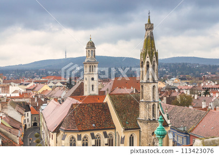 Sopron town, top view from the Firewatch Tower, Hungary. Sopron town, top view from the Firewatch Tower, Hungary. 113423076