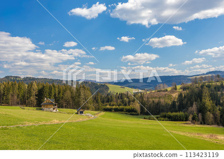 A mountainous landscape in the northwest of Slovakia. 113423119
