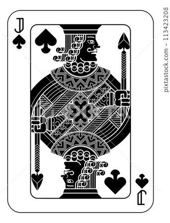 Playing Cards Deck Pack Jack Of Spades Card Design Playing Cards Deck Pack Jack Of Spades Card Design 113423208