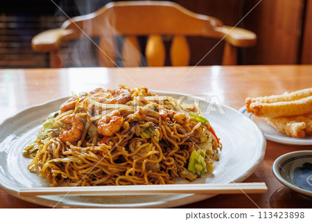 Yakisoba at an American restaurant (Misawa City, Aomori Prefecture) Yakisoba at an American restaurant (Misawa City, Aomori Prefecture) 113423898