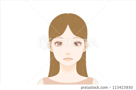 年輕女子的正面（自然） 113423930