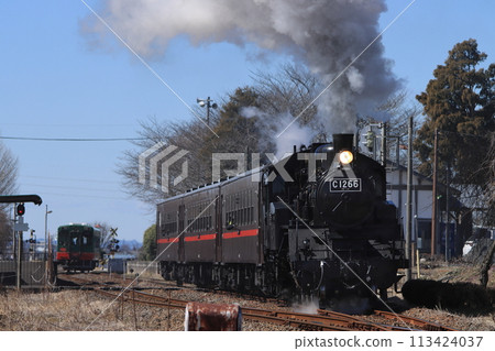 SL Moka（特別裝飾）出站時噴出強勁的蒸氣__2024年3月2日拍攝 113424037