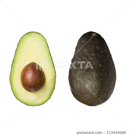 Cross section of avocado Cross section of avocado 113424086