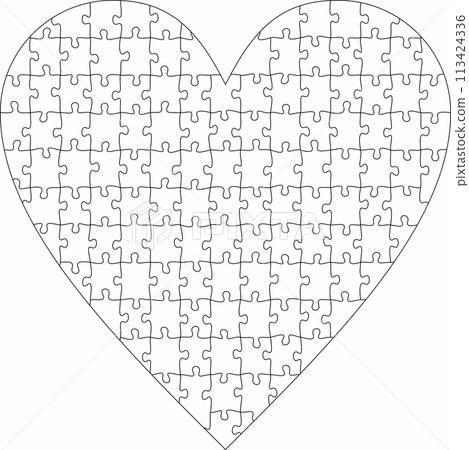 Heart Puzzle files for laser cutting, file for plotter cutting, xtool files, silhouette cameo files 113424336