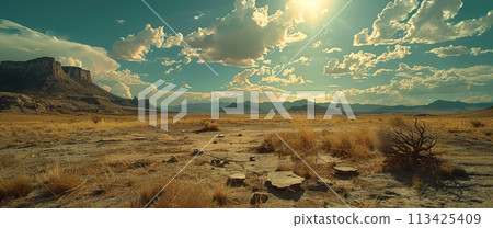 Generative ai illustration of a empty landscape from arizona 113425409