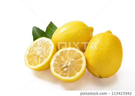 White background lemon 113425942