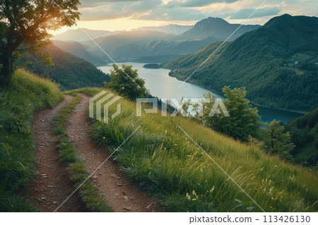 Mountain Trail, Generative AI 113426130