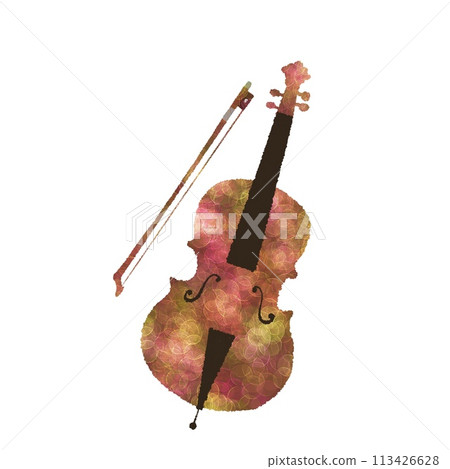 Illustration with a cello design Illustration with a cello design 113426628