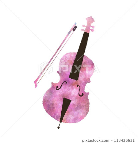 Illustration with a cello design Illustration with a cello design 113426631