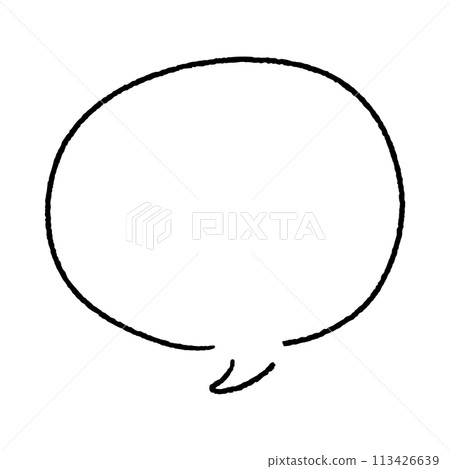 simple handwritten speech bubble simple handwritten speech bubble 113426639