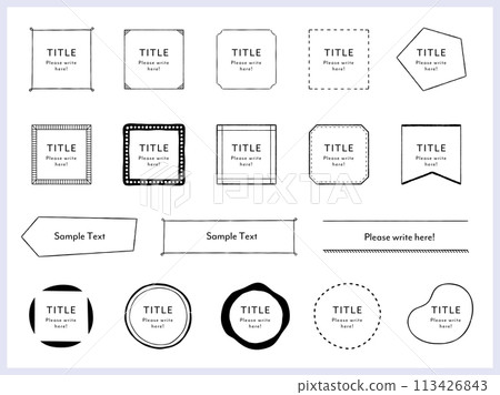 Cute heading design set 113426843
