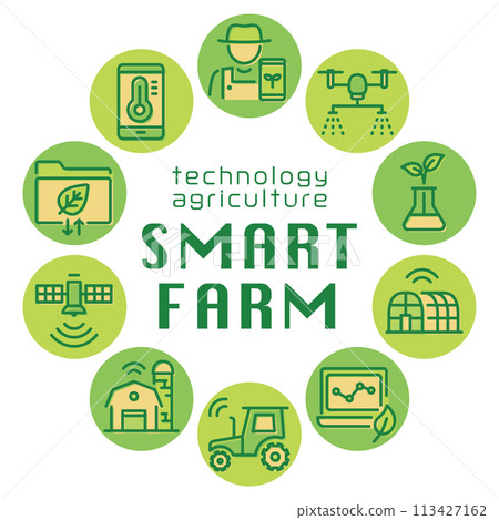 智慧農業圓框圖標 113427162
