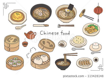拉麵與中餐手繪插畫集(彩色) 拉麵與中餐手繪插畫集(彩色) 113428148