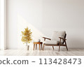 Living room interior with armchair 113428473