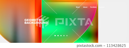 Circle triangle geometric web site page template. Vector Illustration For Wallpaper, Banner, Background, Card, Book Illustration, landing page Circle triangle geometric web site page template. Vector Illustration For Wallpaper, Banner, Background, Card, Book Illustration, landing page 113428625