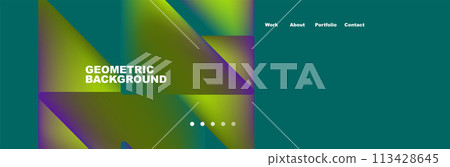 Colorful fluid gradient triangles and squares web site template. Vector Illustration For Wallpaper, Banner, Background, Card, Book Illustration, landing page Colorful fluid gradient triangles and squares web site template. Vector Illustration For Wallpaper, Banner, Background, Card, Book Illustration, landing page 113428645