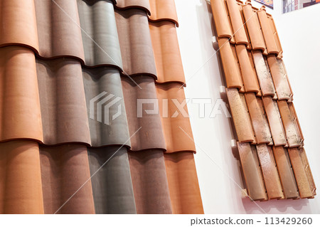 Ceramic tile in building store 113429260