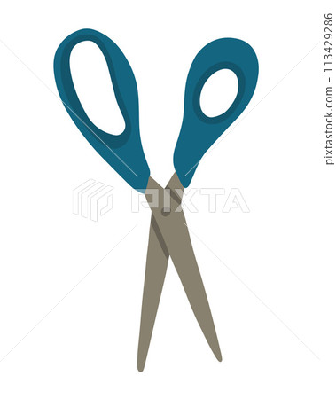 Vector isolated illustration of scissors on a white background. 113429286