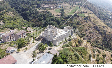 Ruins of the castle in Fiumefreddo Bruzio, Cosenza, Italy 113429396