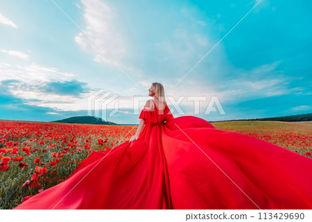 red chinese wedding dresses Floral Sequins Cap Sleeve Long Cheongsam Chinese Wedding Dress Red / M main image 1