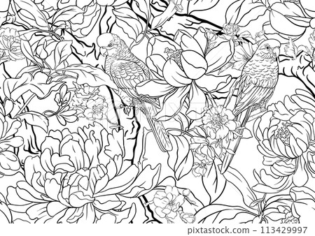 Seamless pattern, background. Vector illustration 113429997