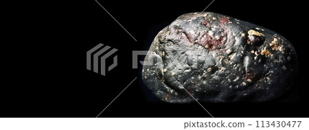 Wairakite fossil mineral stone. Geological crystalline fossil. Dark background close-up. Wairakite fossil mineral stone. Geological crystalline fossil. Dark background close-up. 113430477