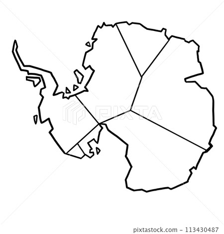 Antarctica country map outline 113430487