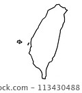Taiwan map outline 113430488