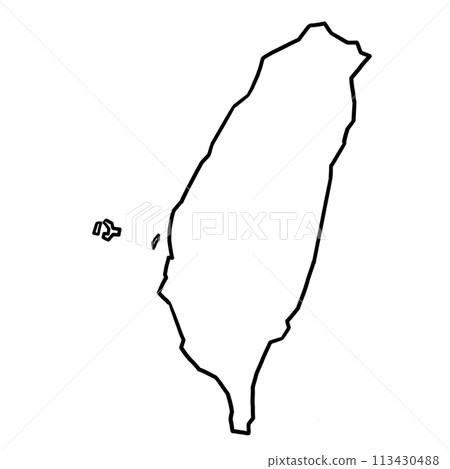 Taiwan map outline 113430488