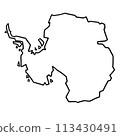Antarctica map outline 113430491
