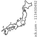 Japan political map outline 113430492