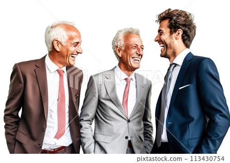 Group of male confident businessman, white background isolate. Successful professional in suit, tie, entrepreneur. Group of male confident businessman, white background isolate. Successful professional in suit, tie, entrepreneur. 113430754