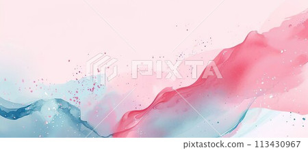Lovely pink and light blue abstract illustration, watercolor Lovely pink and light blue abstract illustration, watercolor 113430967