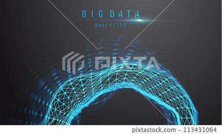 Big data and data science. Futuristic technology data visualisation. 113431064