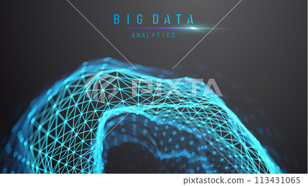 Big data and data science. Futuristic technology data visualisation. 113431065