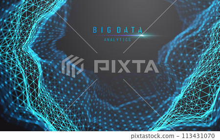 Big data and data science. Futuristic technology data visualisation. Big data and data science. Futuristic technology data visualisation. 113431070