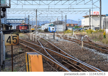 Railroad track branch point 113432913