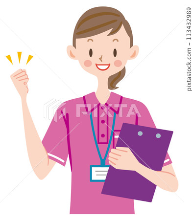 Care staff pumping their fist in the air, care staff, trainer, helper, care manager Care staff pumping their fist in the air, care staff, trainer, helper, care manager 113432989
