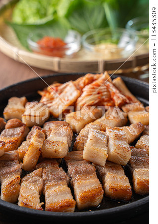 Delicious Korean food Pork Delicious Korean food Pork 113435309