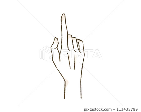 Right hand with index finger 113435789