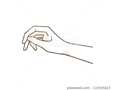 手指捏捏的手部動作 113435823