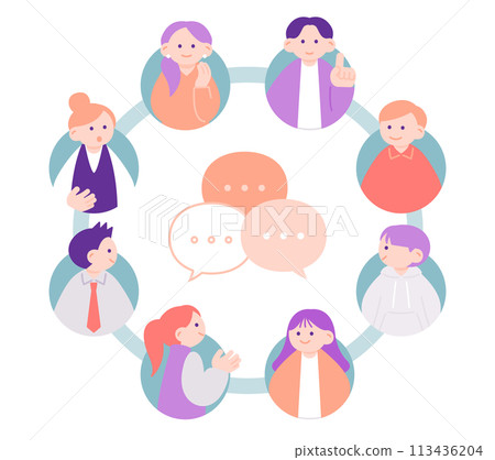 溝通的插圖 113436204