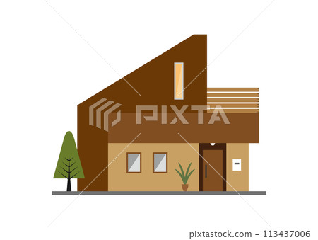 Custom-built flat house illustration set Custom-built flat house illustration set 113437006