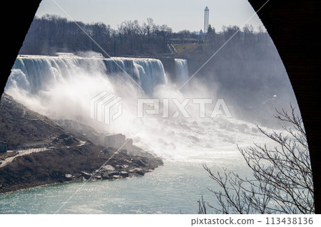 Beautiful Niagara Falls. Horseshoe Falls from the Canadian side in spring Beautiful Niagara Falls. Horseshoe Falls from the Canadian side in spring 113438136