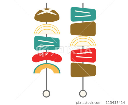 Simple barbecue icon material 113438414