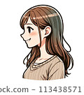 Profile icon Brown hair Long hair 113438571