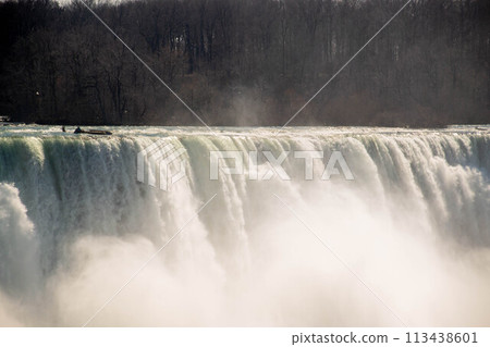 Beautiful Niagara Falls. Horseshoe Falls from the Canadian side in spring Beautiful Niagara Falls. Horseshoe Falls from the Canadian side in spring 113438601