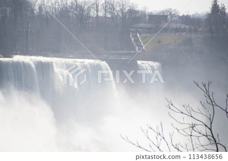 Beautiful Niagara Falls. Horseshoe Falls from the Canadian side in spring 113438656