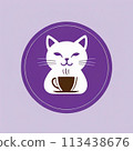 Cat coffee logo 113438676